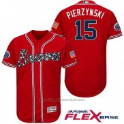 Maglia Baseball Uomo Atlanta Braves 15 A.J. Pierzynski Rosso 2017 All Star Flex Base