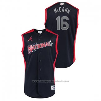 Maglia Baseball Uomo Atlanta Braves 2019 All Star Workout National League Brian Mccann Blu