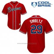 Maglia Baseball Uomo Atlanta Braves 29 John Smoltz Rosso Alternato Cool Base