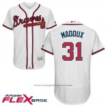 Maglia Baseball Uomo Atlanta Braves 31 Greg Maddux Autentico Collection Flex Base Bianco