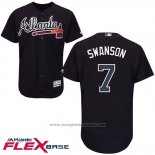 Maglia Baseball Uomo Atlanta Braves 7 Dansby Swanson Blu Flex Base