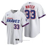 Maglia Baseball Uomo Atlanta Braves A.j. Minter Replica 2021 City Connect Bianco
