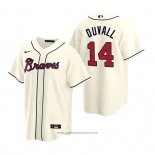 Maglia Baseball Uomo Atlanta Braves Adam Duvall Replica Alternato Crema