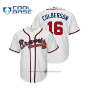 Maglia Baseball Uomo Atlanta Braves Charlie Culberson Cool Base Home Bianco