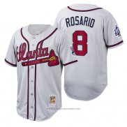 Maglia Baseball Uomo Atlanta Braves Eddie Rosario Cooperstown Collection Autentico Bianco