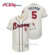 Maglia Baseball Uomo Atlanta Braves Freddie Freeman Flex Base Autentico Collezione Alternato 2019 Crema