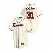 Maglia Baseball Uomo Atlanta Braves Greg Maddux 2020 Replica Alternato Crema