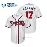 Maglia Baseball Uomo Atlanta Braves Johan Camargo Cool Base Home Bianco