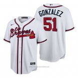 Maglia Baseball Uomo Atlanta Braves Mike Gonzalez Hispanic Heritage Autentico Bianco