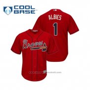 Maglia Baseball Uomo Atlanta Braves Ozzie Albies Cool Base Alternato 2019 Rosso