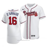 Maglia Baseball Uomo Atlanta Braves Travis D'arnaud Autentico Primera Bianco