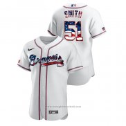 Maglia Baseball Uomo Atlanta Braves Will Smith 2020 Stars & Stripes 4th of July Bianco