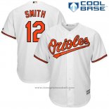 Maglia Baseball Uomo Baltimore Orioles 12 Seth Smith Bianco Cool Base