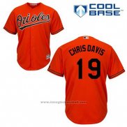 Maglia Baseball Uomo Baltimore Orioles 19 Chris Davis Arancione Alternato Cool Base