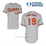 Maglia Baseball Uomo Baltimore Orioles 19 Chris Davis Grigio Cool Base