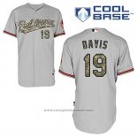 Maglia Baseball Uomo Baltimore Orioles 19 Chris Davis Grigio Usmc Cool Base