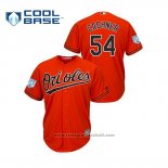 Maglia Baseball Uomo Baltimore Orioles Andrew Cashner 2019 Allenamento Primaverile Cool Base Arancione