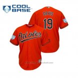 Maglia Baseball Uomo Baltimore Orioles Chris Davis Cool Base Allenamento Primaverile 2019 Arancione