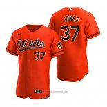 Maglia Baseball Uomo Baltimore Orioles Jahmai Jones Autentico Alternato Arancione