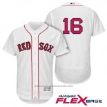 Maglia Baseball Uomo Boston Red Sox 16 Andrew Benintendi Bianco Home Autentico Flex Base