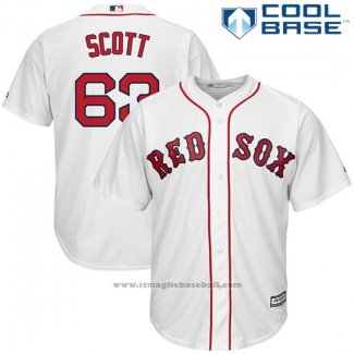 Maglia Baseball Uomo Boston Red Sox 63 Robby Scott Bianco Home Cool Base