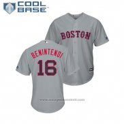 Maglia Baseball Uomo Boston Red Sox Andrew Benintendi 2018 Stars & Stripes Cool Base Grigio