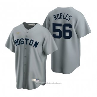 Maglia Baseball Uomo Boston Red Sox Hansel Robles Cooperstown Collection Road Grigio