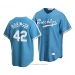 Maglia Baseball Uomo Brooklyn Los Angeles Dodgers Light Blue Jackie Robinson Cooperstown Collection Alternato Blu