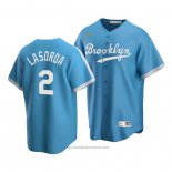Maglia Baseball Uomo Brooklyn Los Angeles Dodgers Light Blue Tommy Lasorda Cooperstown Collection Alternato Blu