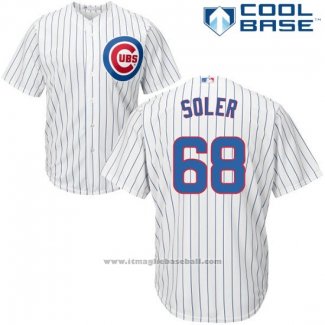 Maglia Baseball Uomo Chicago Cubs 68 Jorge Soler Bianco Autentico Collection Cool Base