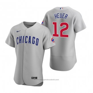 Maglia Baseball Uomo Chicago Cubs Codi Heuer Autentico Road Grigio