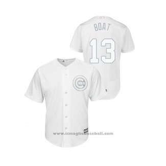 Maglia Baseball Uomo Chicago Cubs David Bote 2019 Players Weekend Boat Replica Bianco