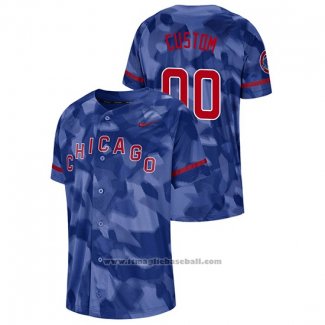 Maglia Baseball Uomo Chicago Cubs Personalizzate Camuffamento Autentico Collezione Blu