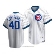 Maglia Baseball Uomo Chicago Cubs Willson Contreras Cooperstown Collection Primera Bianco