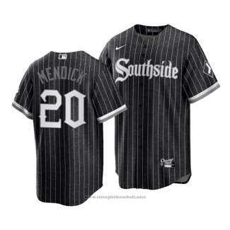 Maglia Baseball Uomo Chicago White Sox Danny Mendick 2021 City Connect Replica Nero