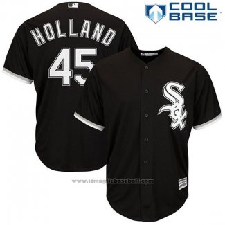 Maglia Baseball Uomo Chicago White Sox Derek Holland Nero Cool Base