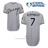 Maglia Baseball Uomo Chicago White Sox Jeff Keppinger 7 Grigio Cool Base