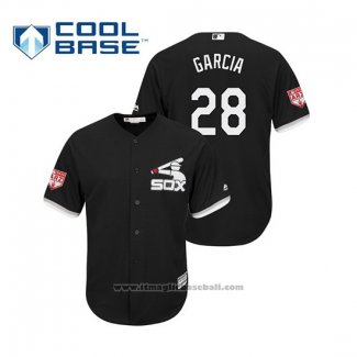 Maglia Baseball Uomo Chicago White Sox Leury Garcia Cool Base Allenamento Primaverile 2019 Nero