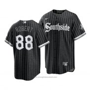 Maglia Baseball Uomo Chicago White Sox Luis Robert 2021 City Connect Replica Nero