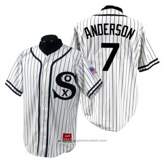 Maglia Baseball Uomo Chicago White Sox Tim Anderson 1990 Turn Back The Clock Bianco