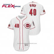 Maglia Baseball Uomo Cincinnati Reds Alex Wood Flex Base Bianco