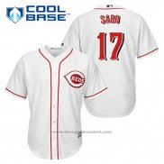 Maglia Baseball Uomo Cincinnati Reds Chris Sabo 17 Bianco Home Cool Base