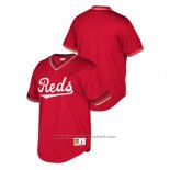 Maglia Baseball Uomo Cincinnati Reds Cooperstown Collection Mesh Wordmark V-Neck Rosso