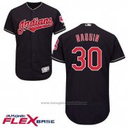 Maglia Baseball Uomo Cleveland Indians 30 Tyler Naquin Blu Flex Base