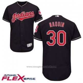 Maglia Baseball Uomo Cleveland Indians 30 Tyler Naquin Blu Flex Base