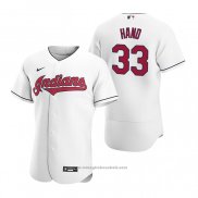 Maglia Baseball Uomo Cleveland Indians Brad Hand Autentico 2020 Primera Bianco