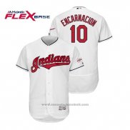 Maglia Baseball Uomo Cleveland Indians Edwin Encarnacion 2019 All Star Patch Flex Base Bianco