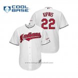 Maglia Baseball Uomo Cleveland Indians Jason Kipnis 2019 All Star Patch Cool Base Bianco