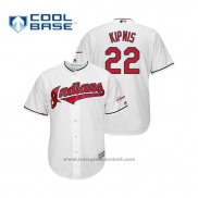 Maglia Baseball Uomo Cleveland Indians Jason Kipnis 2019 All Star Patch Cool Base Bianco