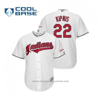 Maglia Baseball Uomo Cleveland Indians Jason Kipnis 2019 All Star Patch Cool Base Bianco